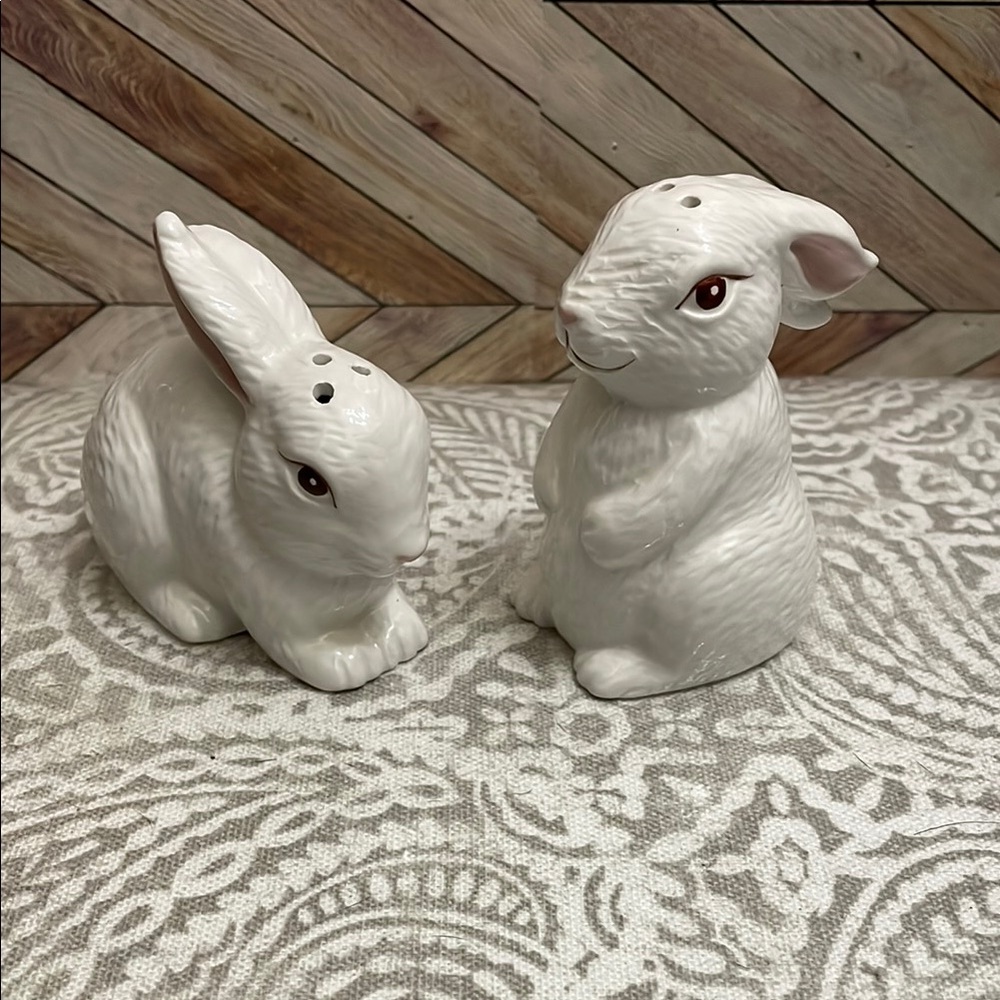 Pier 1 Imports Bunny‎ Rabbit Salt and Pepper Shakers